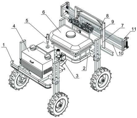 一种高度、轮距可调的智能驾驶电动植保作业车的制作方法