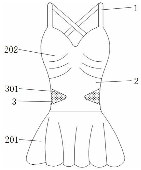 一种带有胸部垫片的女士泳装的制作方法