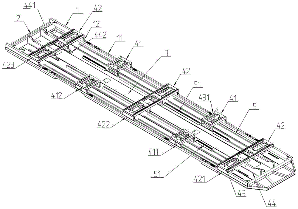 中低速磁浮列车的车体底架结构的制作方法