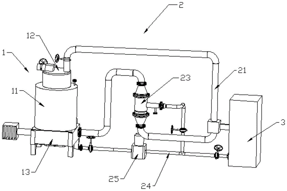 一种锅炉压力容器加热回路装置的制作方法