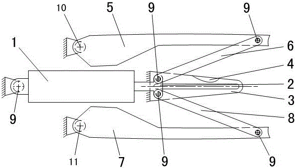 一种飞机阻力装置对称开合机构的制作方法