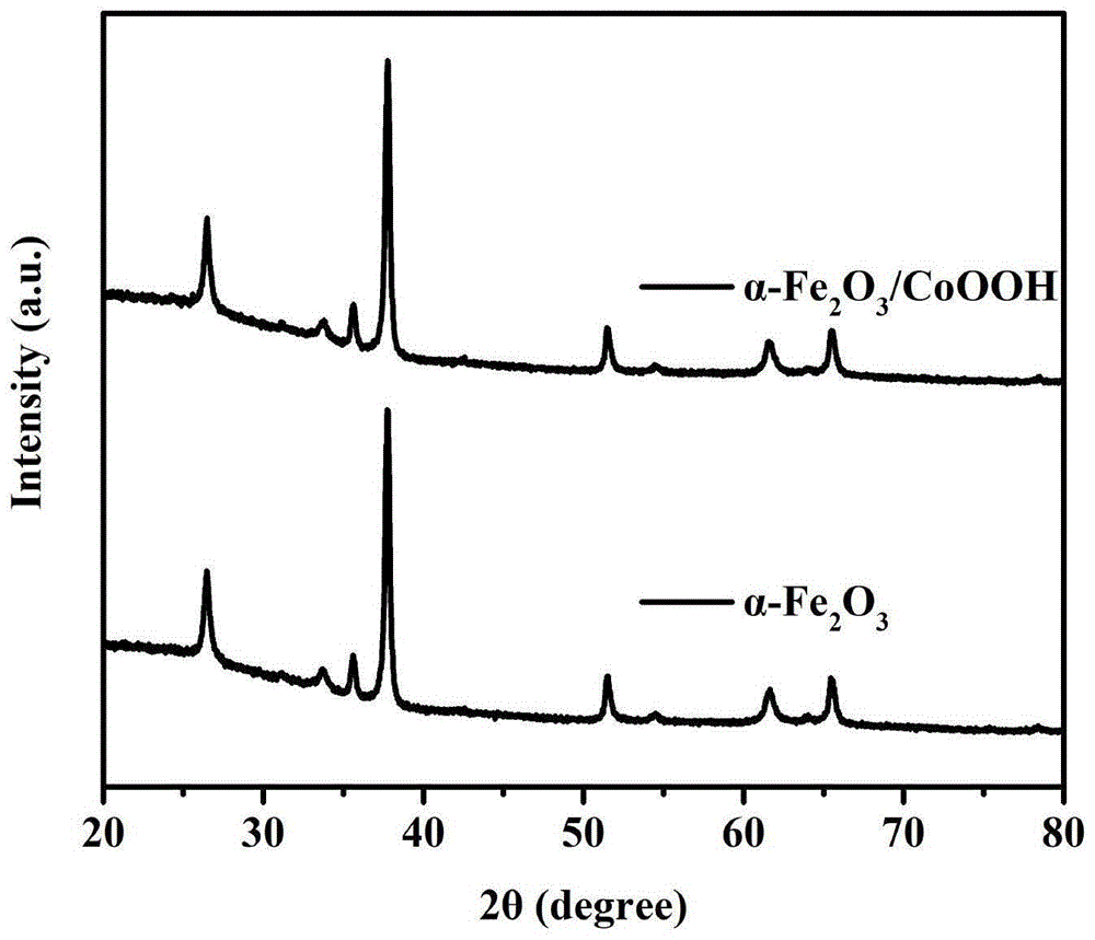 一种氧化铁/羟基氧化钴复合光电极及其制备方法和应用与流程