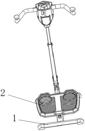 一种设置于扭腰机上的脚踏旋转装置的制作方法