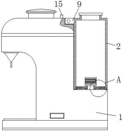 一种冲奶机的储水箱安装结构的制作方法