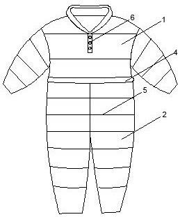 腰节脱卸式儿童连体羽绒服的制作方法