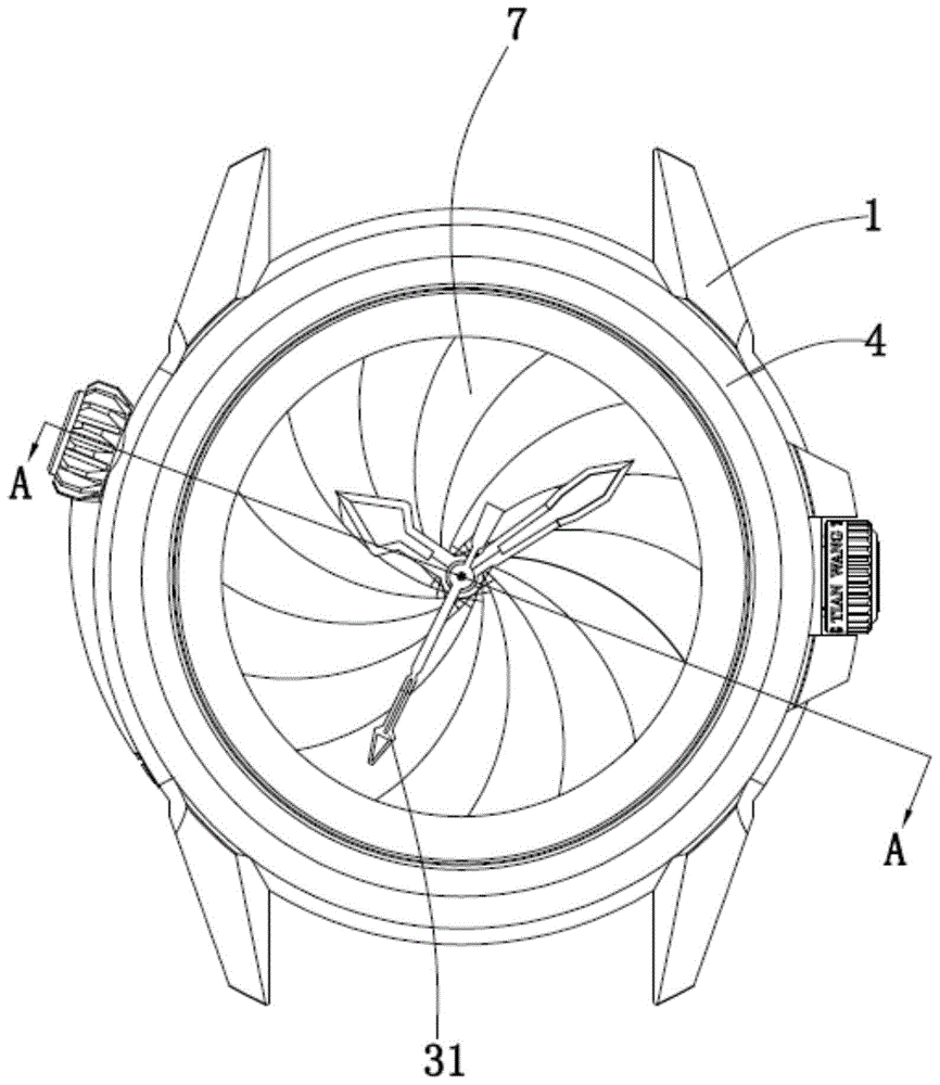 一种表盘开合结构及手表的制作方法