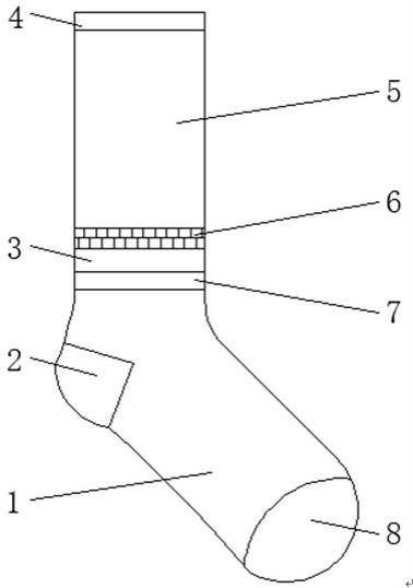 一种防变形莱卡纤维混纺袜的制作方法