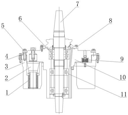 一种碟式分离机的立轴弹性支承结构的制作方法