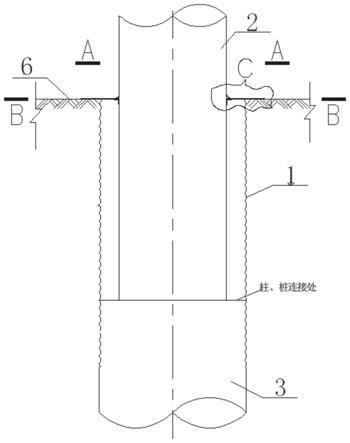 一种附加隔离护筒单桩单柱的延性抗震结构及施工方法与流程