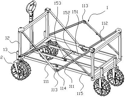 一种可以用为储物箱的折叠式手推车的制作方法