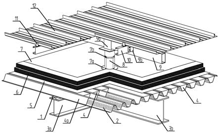 一种底板直铺分离承重高性能金属屋面及其施工方法与流程