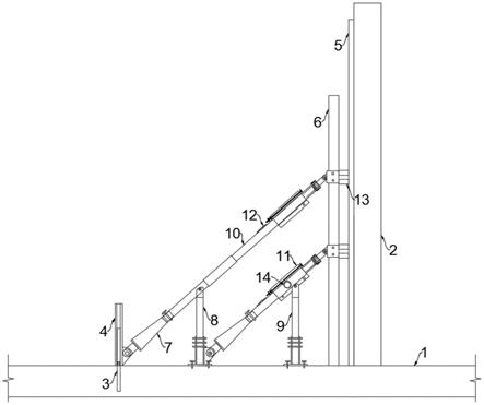 自带应变计用于铝合金单边支模可周转单元式斜支撑体系的制作方法