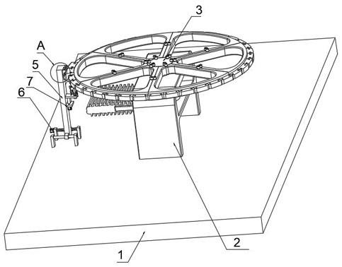 一种螺旋式速冻机用链轮块拼装装置的制作方法