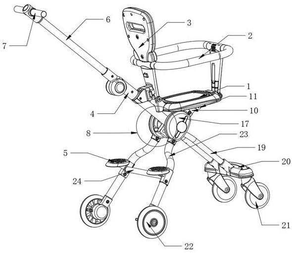 一种新型儿童折叠手推车的制作方法