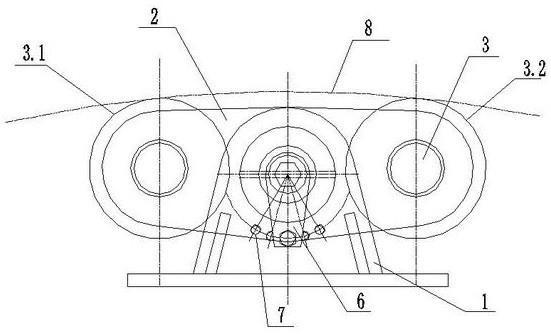 一种斗轮机回转装置的平衡轮装置的制作方法