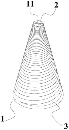 高频圆锥螺旋天线及其成型方法与流程