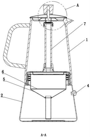 一种壶盖防脱落的增压型摩卡壶的制作方法