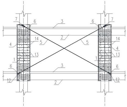 一种预张紧交叉钢拉杆支撑加固钢筋混凝土框架结构的制作方法