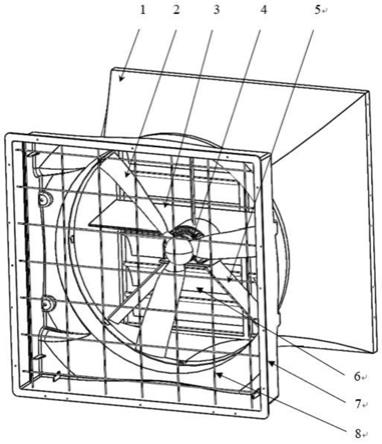 一种采用矩形出口扩散筒内设隔板的并联式高效轴流风机的制作方法