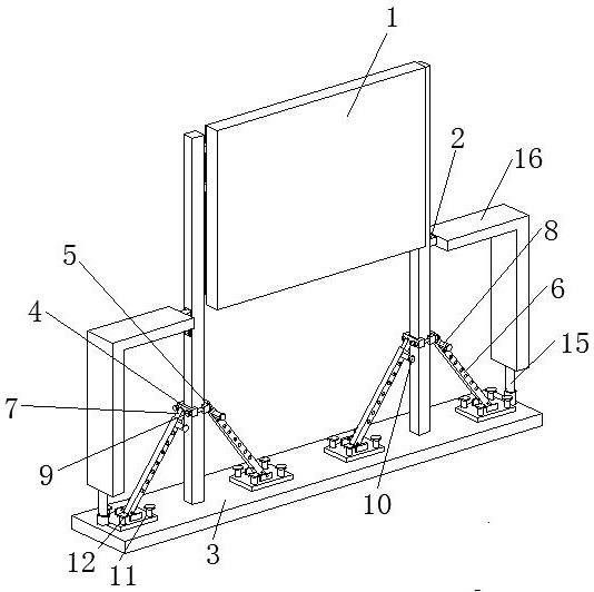一种影视投放银幕支撑防倾倒装置的制作方法