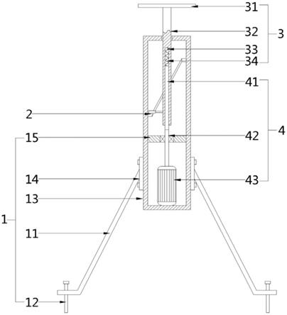 地下室诱导风机本体360度旋转固定支架的制作方法