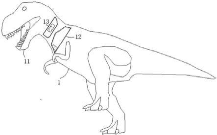 一种结构稳定的仿真恐龙头部转动结构的制作方法