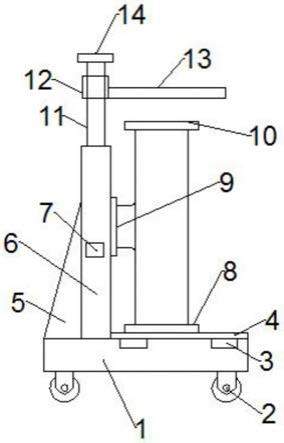 一种分酸器管道法兰端口垂直度检验台的制作方法