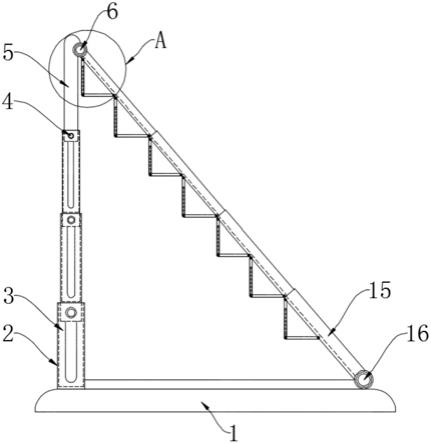 一种室内装饰设计测量用便携式扶梯的制作方法