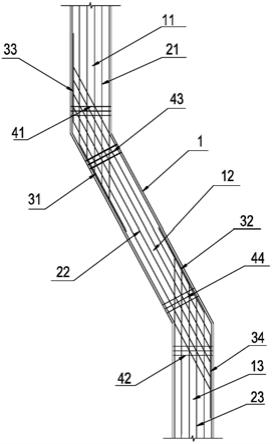 斜柱转换节点结构的制作方法