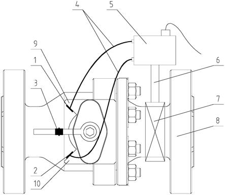 开关型手动球阀的机械式开关状态监测装置的制作方法