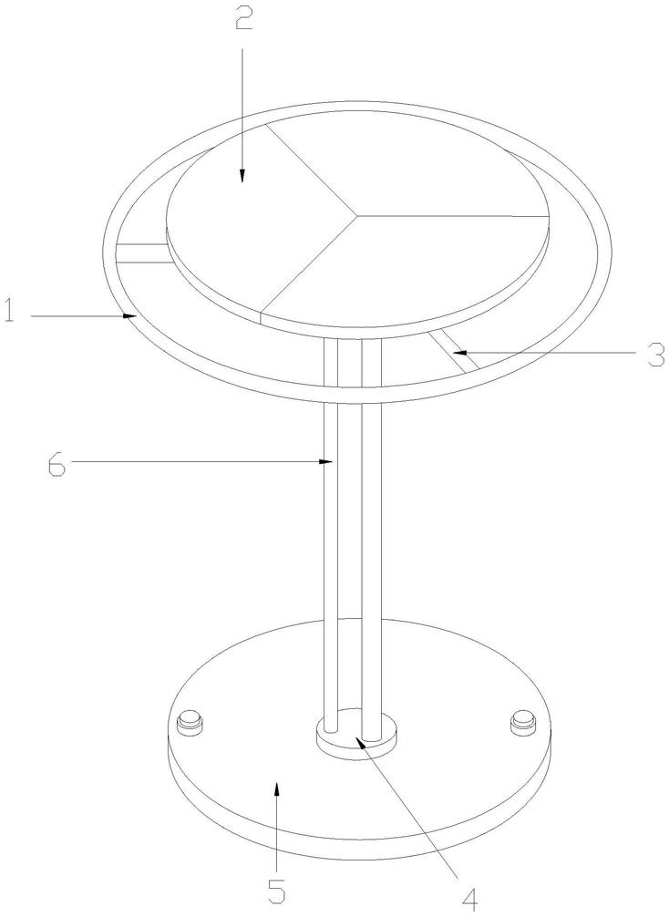 一种多层展示圆桌的制作方法