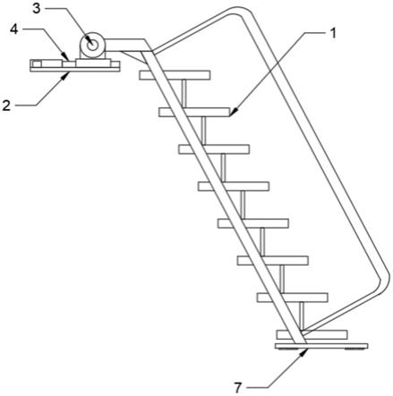 一种简易翻转式码头梯的制作方法