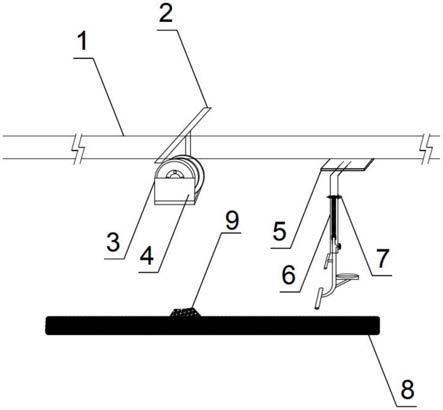 一种可升降矿山架空乘人装置钢丝绳提升张拉紧固装置的制作方法