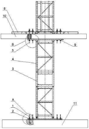 一种施工升降机基础支撑结构的制作方法