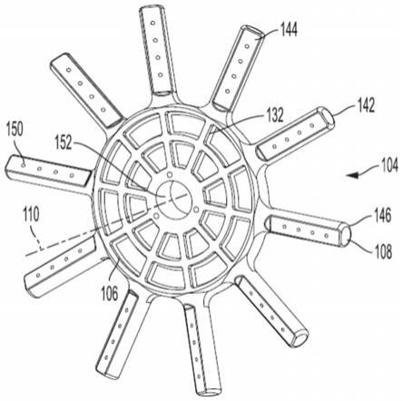 单件式风扇轮毂铸件和制造风扇的方法与流程