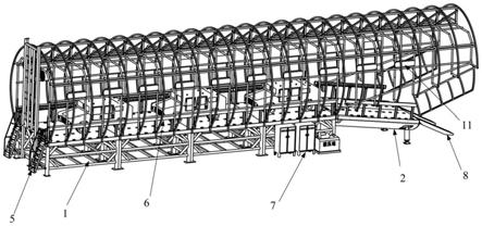 一种运输机全段货舱滚装训练台架的制作方法