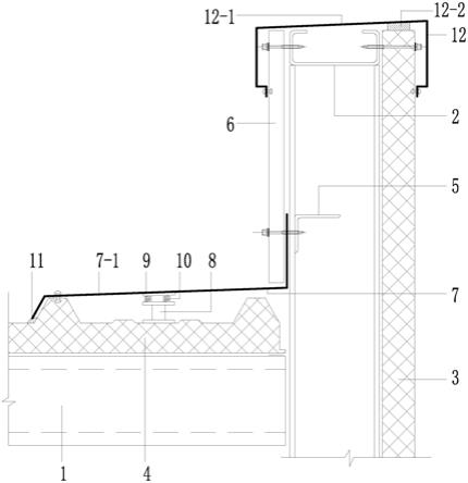 一种保温波形彩钢板屋面与山墙泛水连接节点结构的制作方法