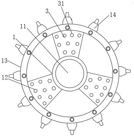 一种间隔错位式的环式刨片机叶轮的制作方法