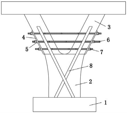 一种Y型墩柱的对拉结构的制作方法