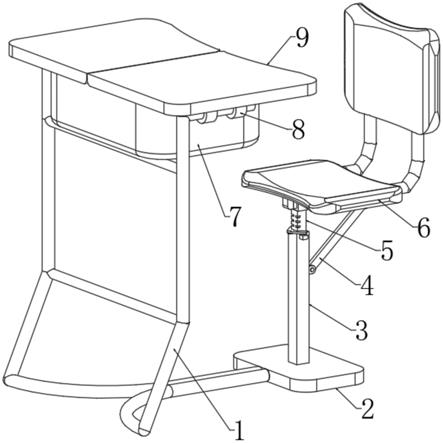一种组合安装的教学桌椅的制作方法
