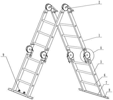 一种多功能便携式折叠升降梯装置的制作方法