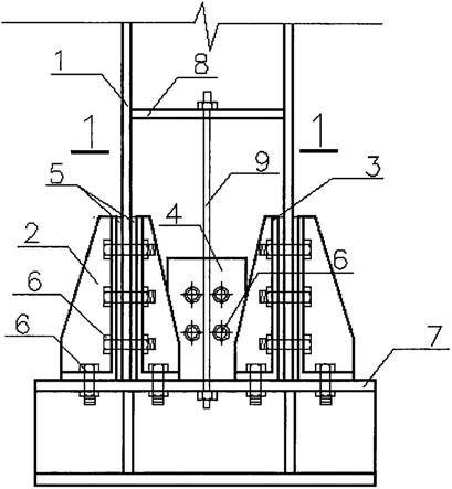 一种摇摆减震自复位柱脚节点及其装配方法与流程
