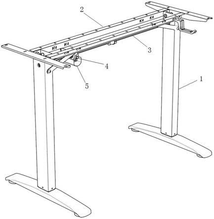 一种电机软连接式升降桌支架的制作方法