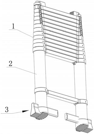 一种安全型伸缩梯的增稳支撑结构的制作方法