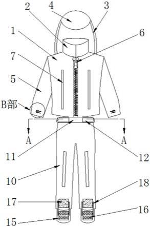 一种能够对腰部和腕部进行收紧调节的分身雨衣的制作方法