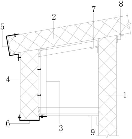 一种彩钢岩棉夹芯板屋面挑檐连接结构的制作方法