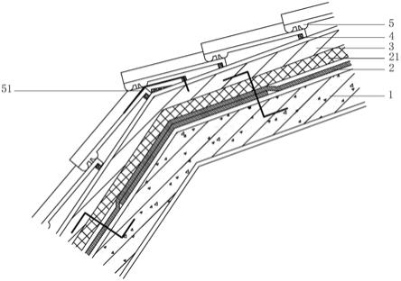 一种块瓦屋面折坡屋脊结构的制作方法