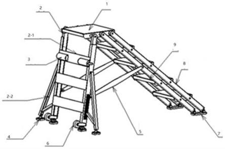 一种舰船用折叠机务工作梯的制作方法
