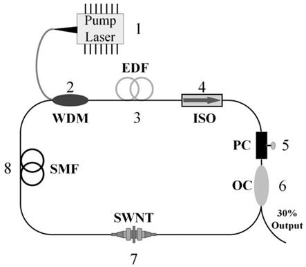 一种可同时产生孤子雨和孤子束的全光纤锁模激光器的制作方法