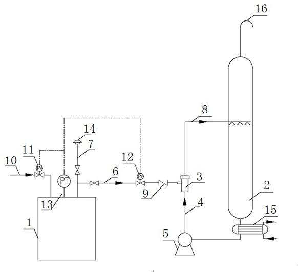 一种氨肟化工艺中叔丁醇储罐放空尾气的回收装置的制作方法